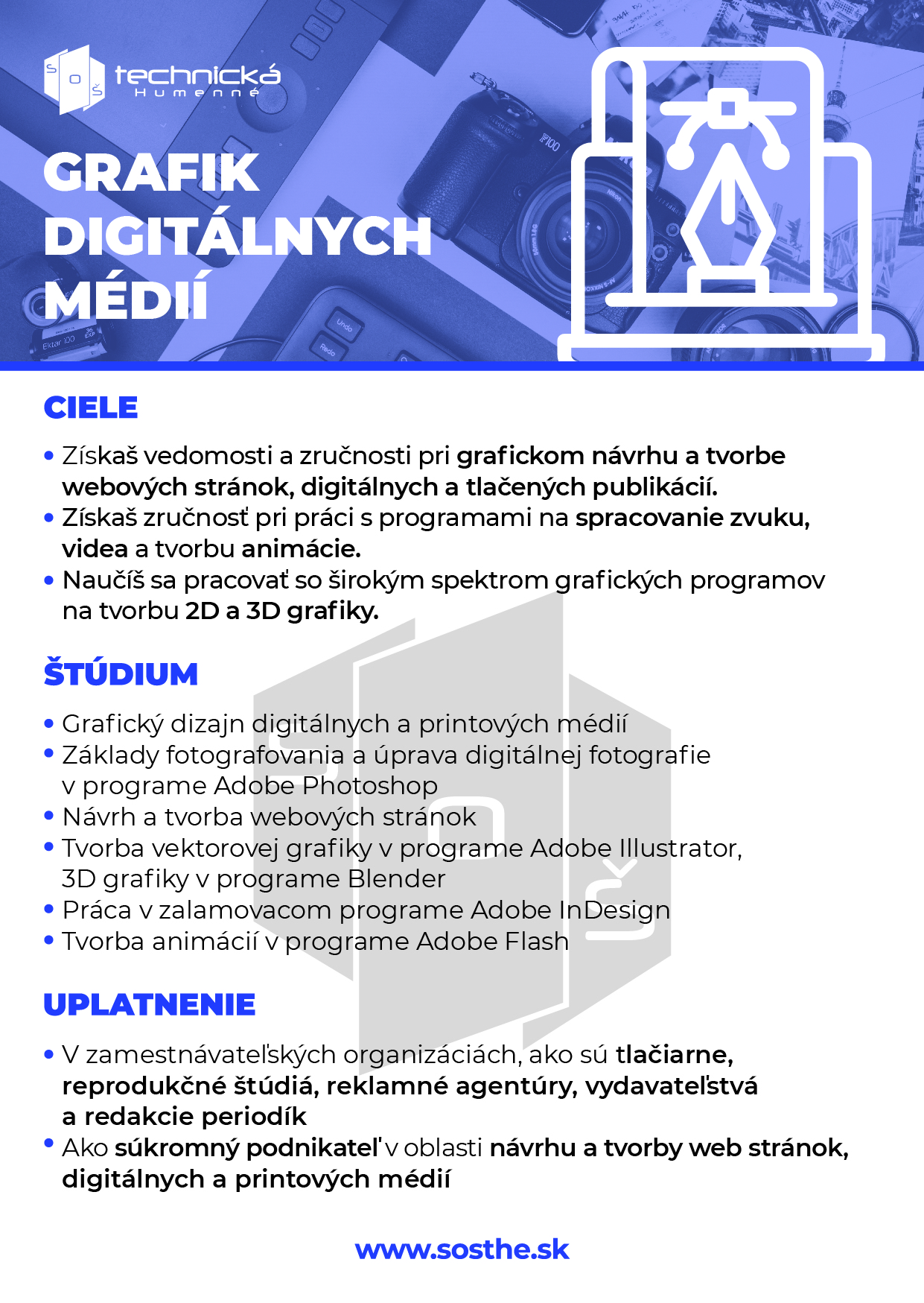 Informácie o štúdijnom odbore 3447 K grafik digitálnych médií